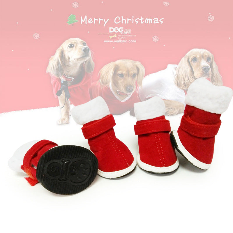 ペット用クリスマスあったかぬいぐるみシューズ