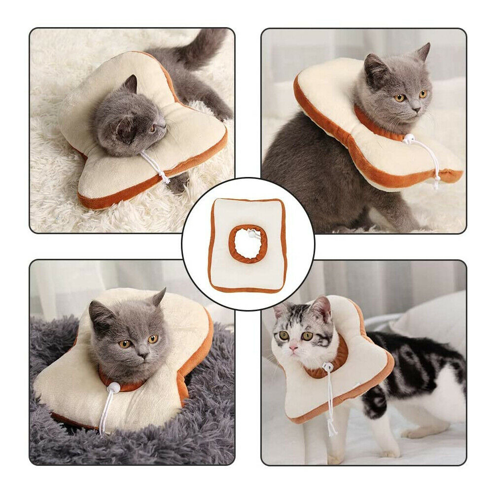 猫用エリザベスカラー、手術後の傷口保護、回復用ソフトレモン型猫用回復首輪、調節可能、子猫と子犬に