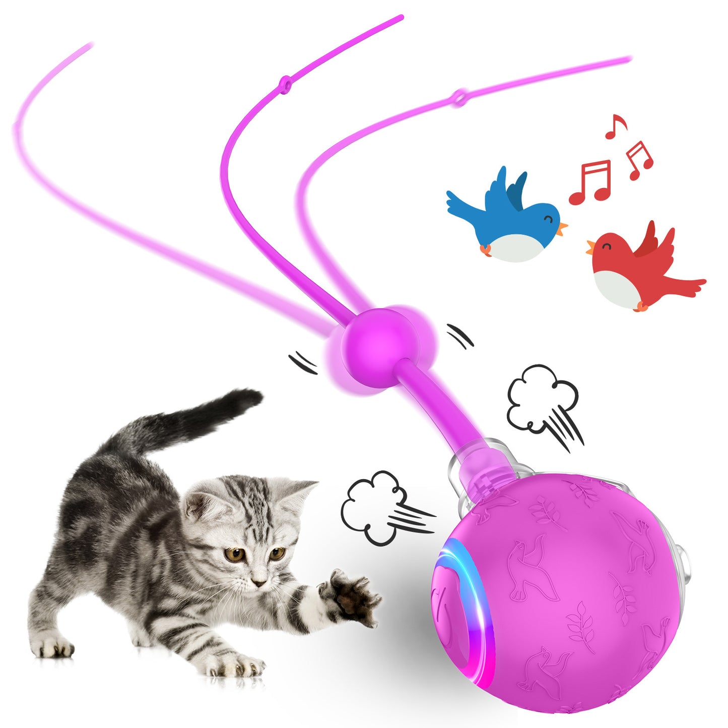 インテリジェント重力式猫用おもちゃボール ストラップ電動ロープ猫じゃらし 猫用おもちゃ