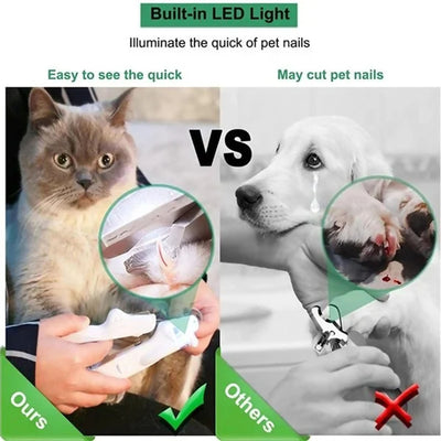 LEDライト付きペット用爪切り 犬猫用爪切り プロ用トリミングツール ケア用品 グルーミング用品