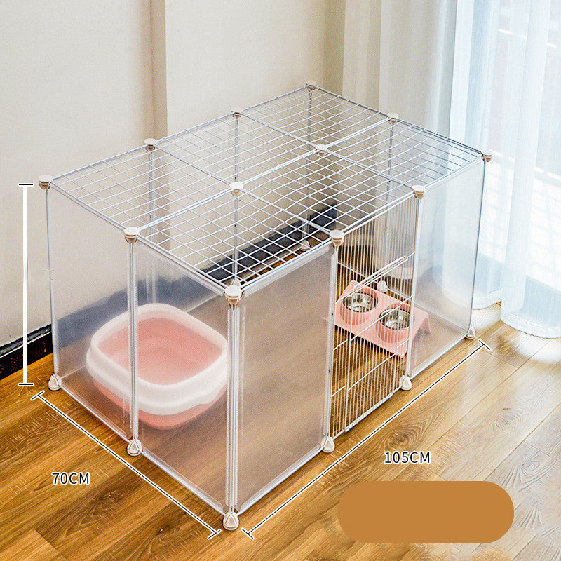 フル透明樹脂製ペットフェンス、屋内犬ケージ、自由組み合わせ猫フェンス