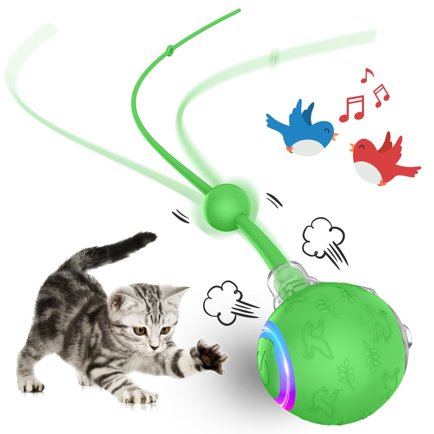インテリジェント重力式猫用おもちゃボール ストラップ電動ロープ猫じゃらし 猫用おもちゃ
