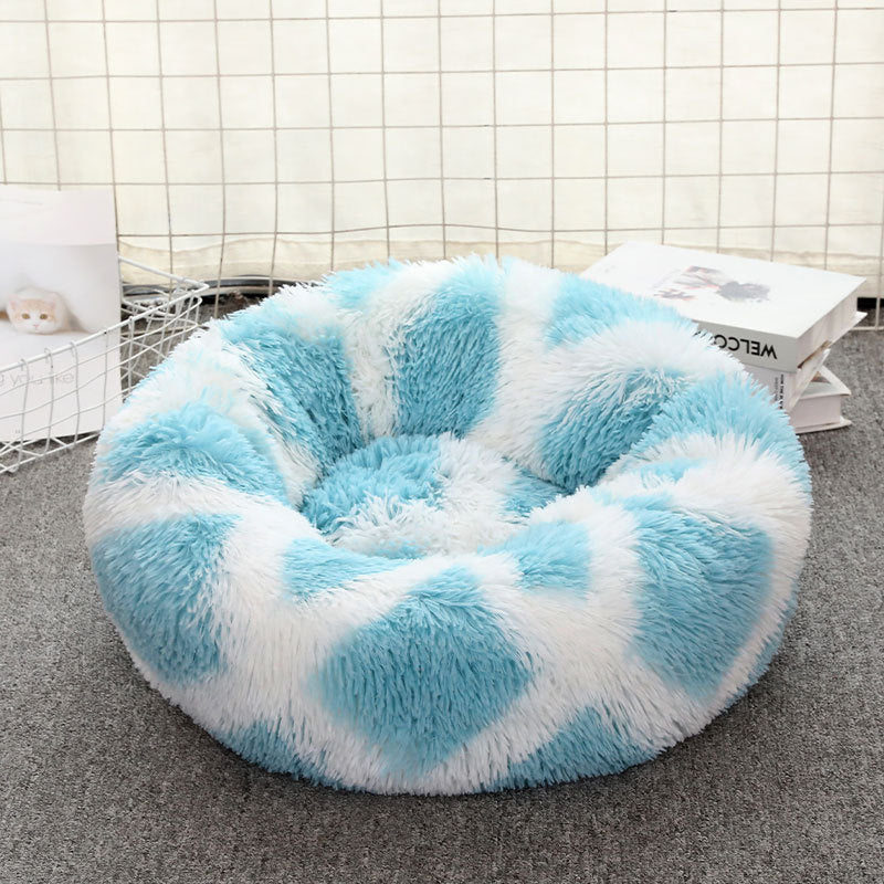 Cathouse Doghouse 大型犬、中型犬、小型犬用 温かいぬいぐるみ素材の丸型ペットベッド ドッグベッド キャットベッド