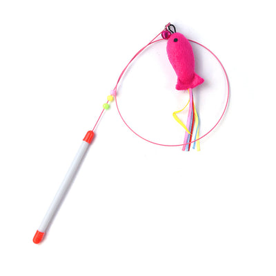 新スタイル ペット猫用おもちゃセット 小型魚 スチールワイヤー 猫じゃらし ぬいぐるみネズミ スプリング猫トンネル 猫用おもちゃ