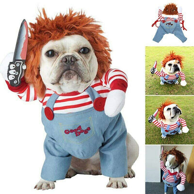 ハロウィーン ペットコスチューム 犬用 面白い服 調節可能 ドッグコスプレ衣装 怖いコスチューム パーティー集まり