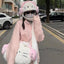 かわいいイヤホン猫バックパック ぬいぐるみ 学生 旅行 万能