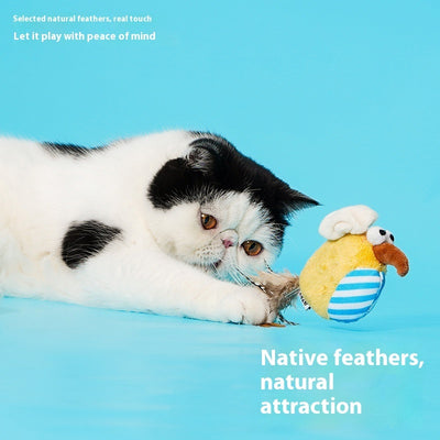 鳥 猫じゃらし 猫のおもちゃ 一人遊び 猫のティーザー