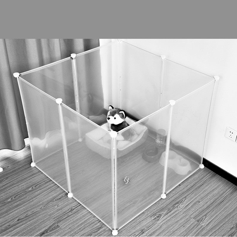 フル透明樹脂製ペットフェンス、屋内犬ケージ、自由組み合わせ猫フェンス