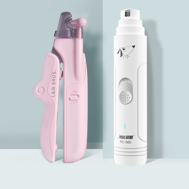 LEDライト付きペット用爪切り 犬猫用爪切り プロ用トリミングツール ケア用品 グルーミング用品