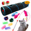 新スタイル ペット猫用おもちゃセット 小型魚 スチールワイヤー 猫じゃらし ぬいぐるみネズミ スプリング猫トンネル 猫用おもちゃ