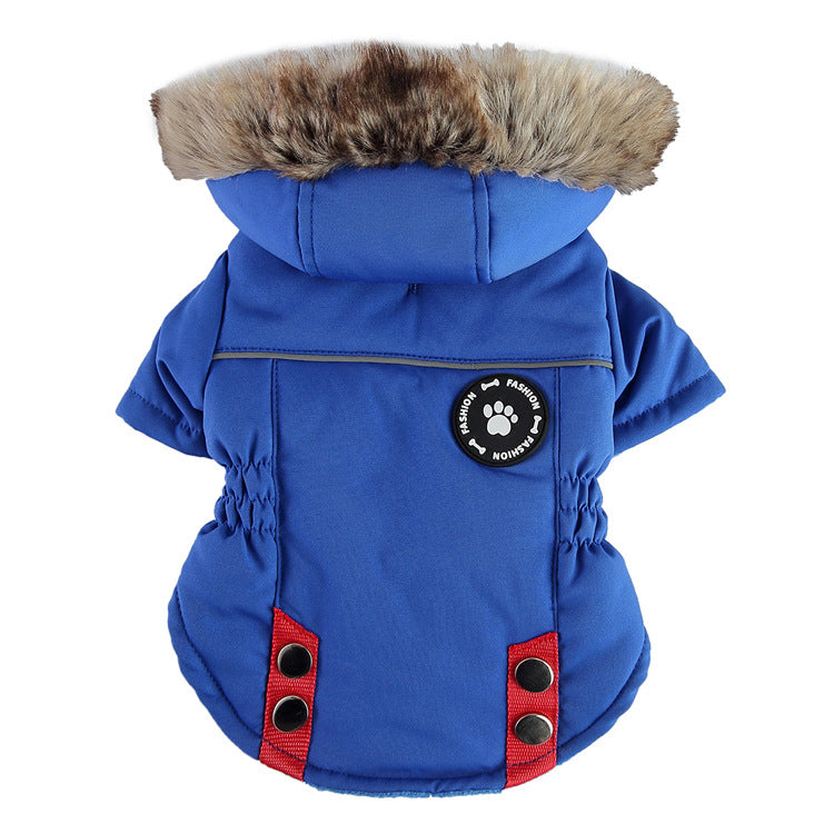 ペット用冬服 綿 犬用ジッパー付ジャケット ペット用品