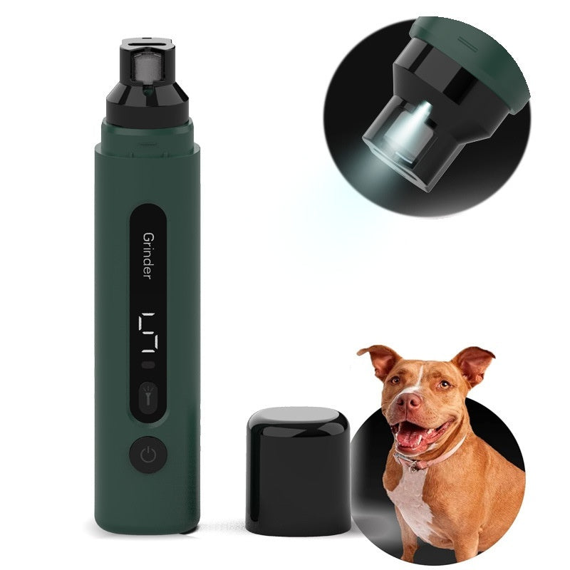 電動ペット爪グラインダー 充電式猫犬爪やすり 超静音 5段階速度調整 小型・中型・大型犬猫用 爪切り ペット用品