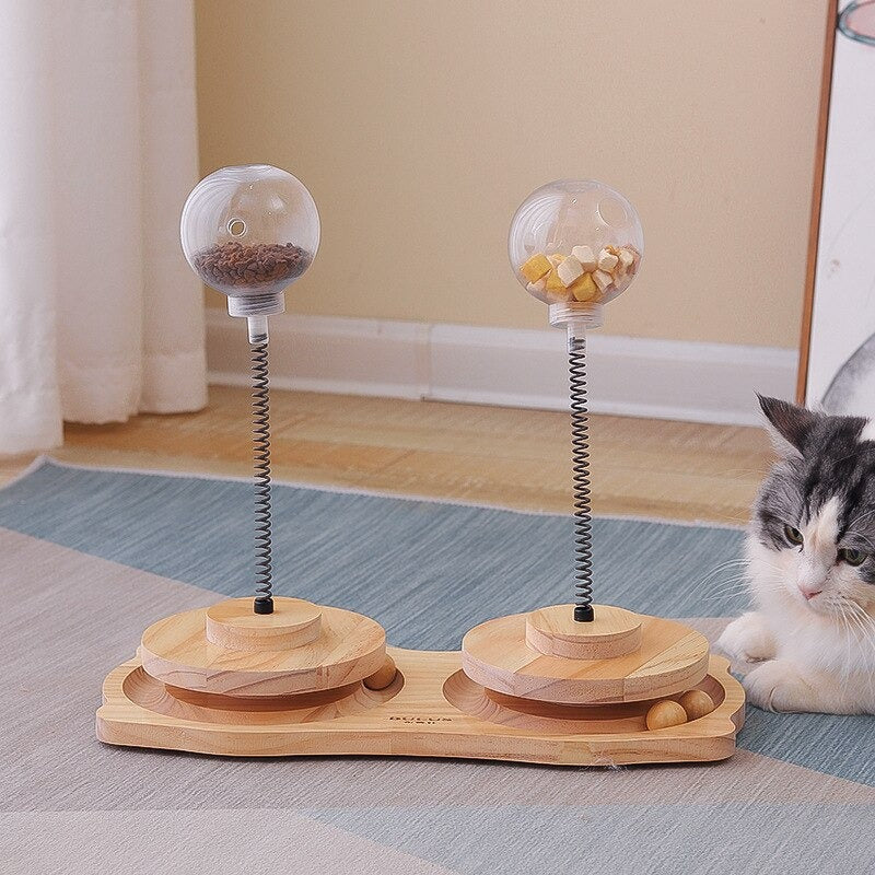 猫のおやつディスペンサー 猫のおやつディスペンサーおもちゃ 猫おもちゃ 猫ニップスプリングトイ 猫 小型犬 早食い防止 おやつディスペンサー ペットおもちゃ