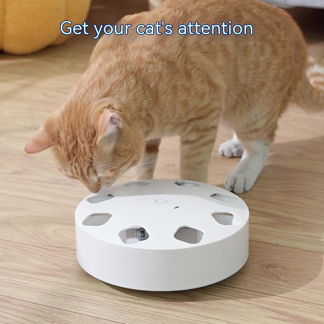 猫おもちゃ 退屈解消おもちゃ UFO電動猫じゃらし 回転フェザー