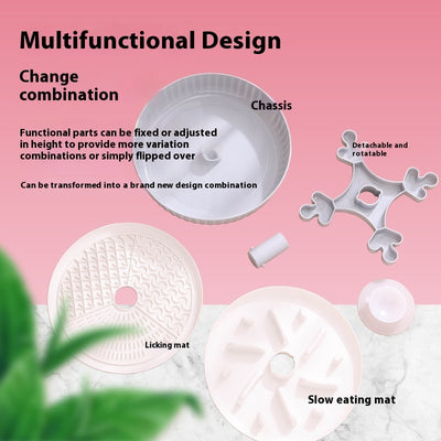 ペットフードボウル回転ゲーム盤 窒息防止シリカゲルパッド給餌