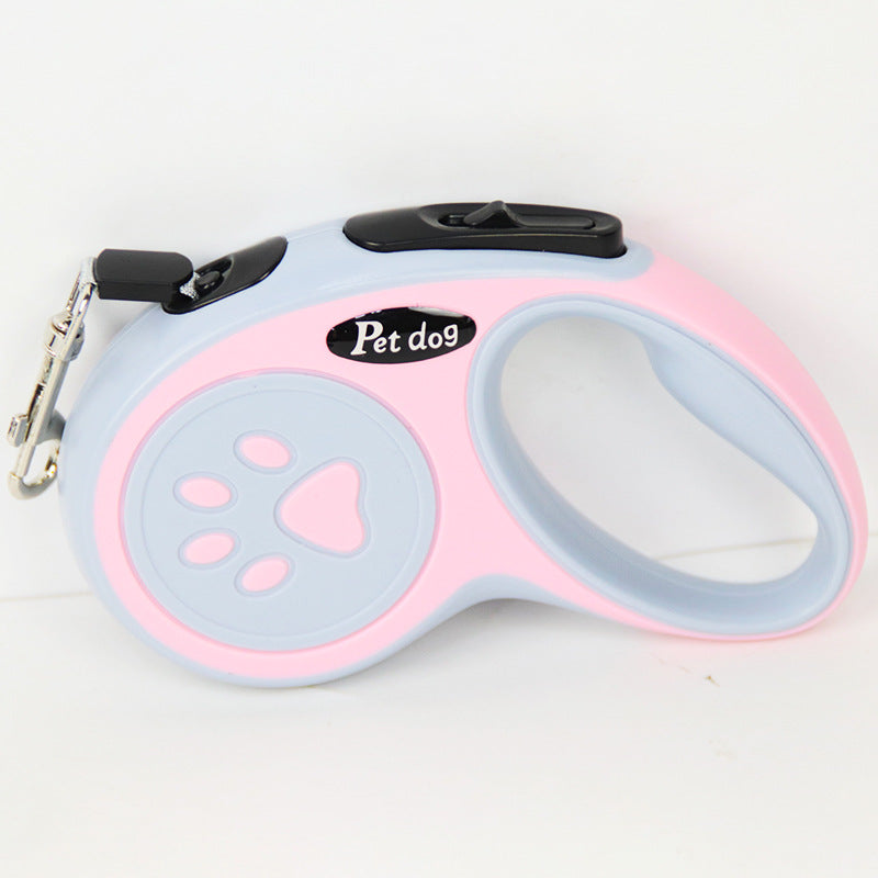 手持ちロープ 犬の散歩用ワンクリックブレーキ 伸縮リード 手持ちロープ