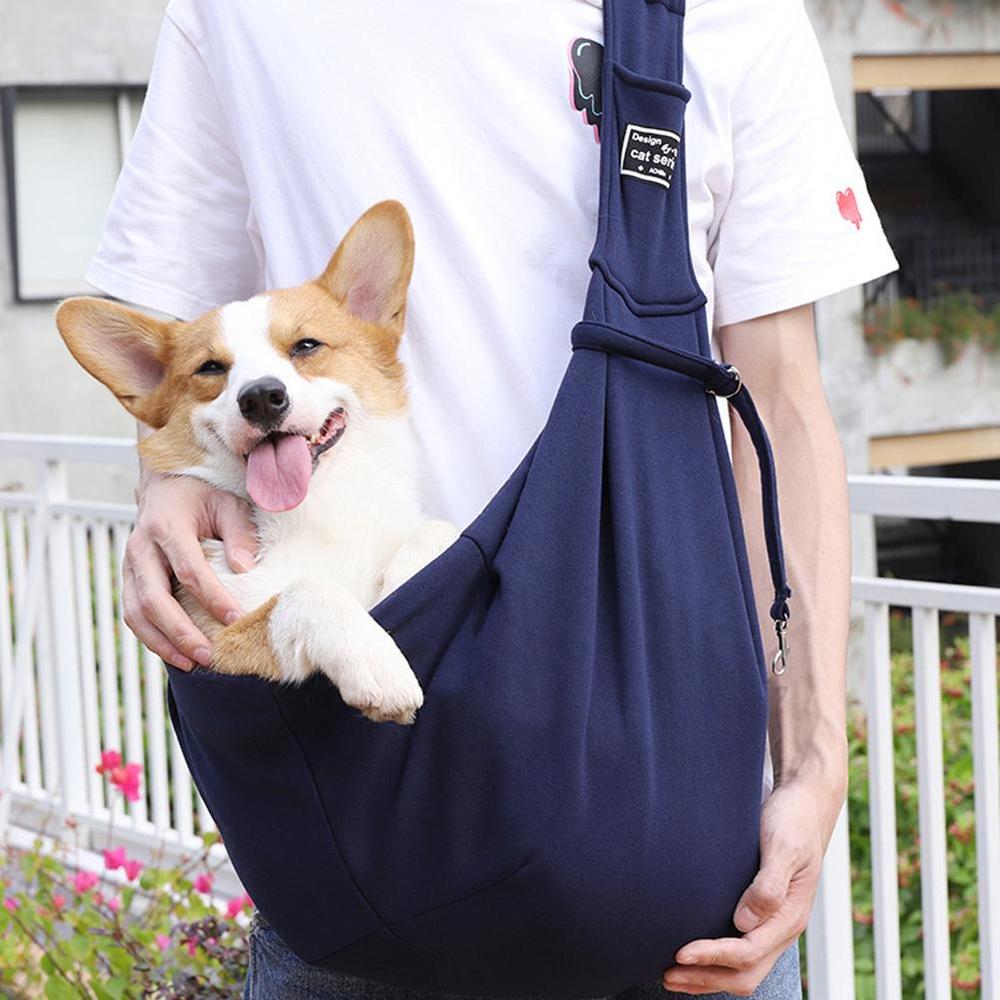ペット犬トラベルスリング子犬キャリア、屋外ハイキング用通気性猫キャリーバッグ