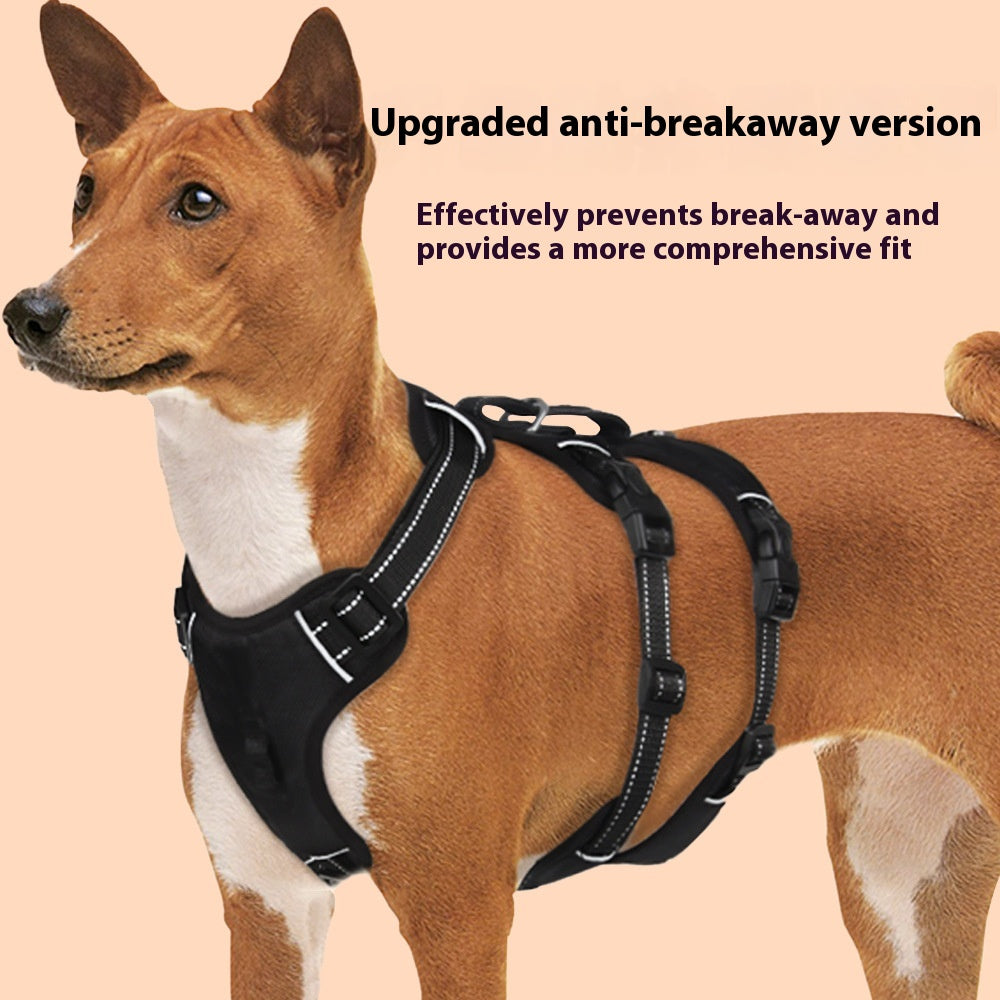脱走防止大型犬用チェストハーネス オックスフォード布製リード ペット用品