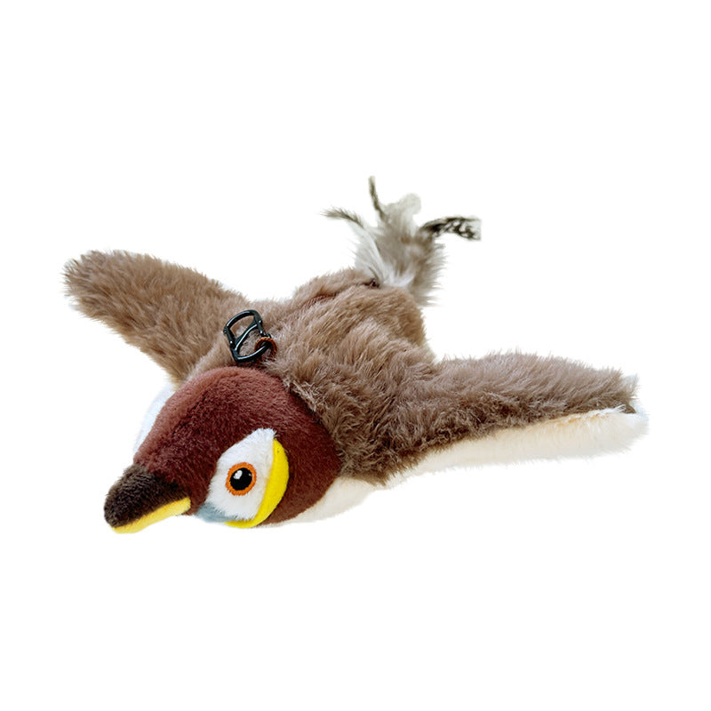 インタラクティブなさえずり鳥の猫のおもちゃ、新登場のインタラクティブな羽ばたくさえずり鳥の猫のおもちゃ、室内で退屈している猫のための羽ばたく鳥の猫のおもちゃ、羽ばたく鳥の猫のおもちゃ