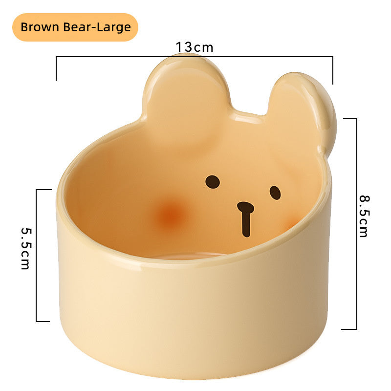 家庭用ペット陶器製ボウル 大口径犬用フード用品 子猫用食器セット 猫用品 犬用ボウル