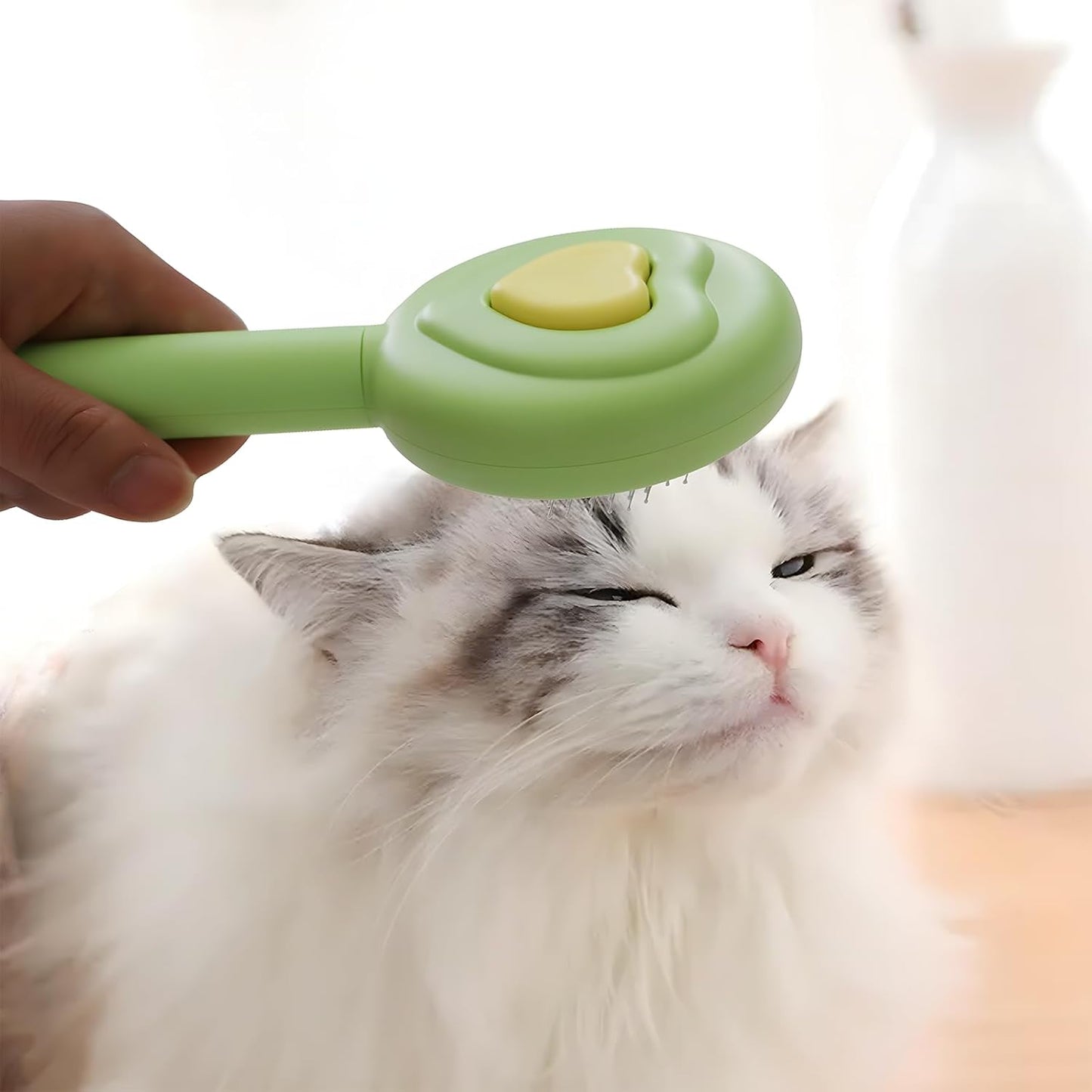 ペットビューティー 抜け毛取りコーム 猫ブラシ - ワンクリックリリース お手入れ簡単 猫コーム 犬用抜け毛取りブラシ