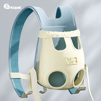通気性犬用リュック ペットキャリーバッグ 調節可能なチェストハーネス付き 小動物向け ポータブル屋外用猫犬トラベルパック