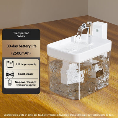 猫用自動給水器 ワイヤレスセンサー付き ペット用スマート給水器