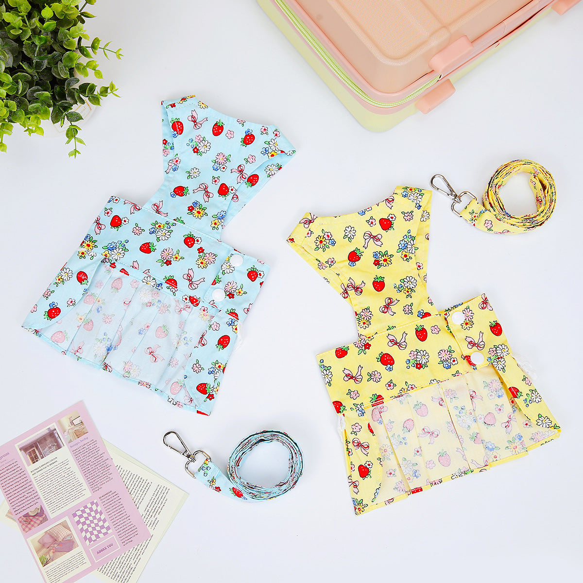ペットプリンセスドレス牽引バックル服ペット犬服