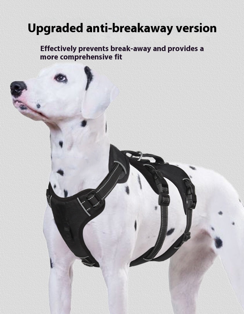 脱走防止大型犬用チェストハーネス オックスフォード布製リード ペット用品