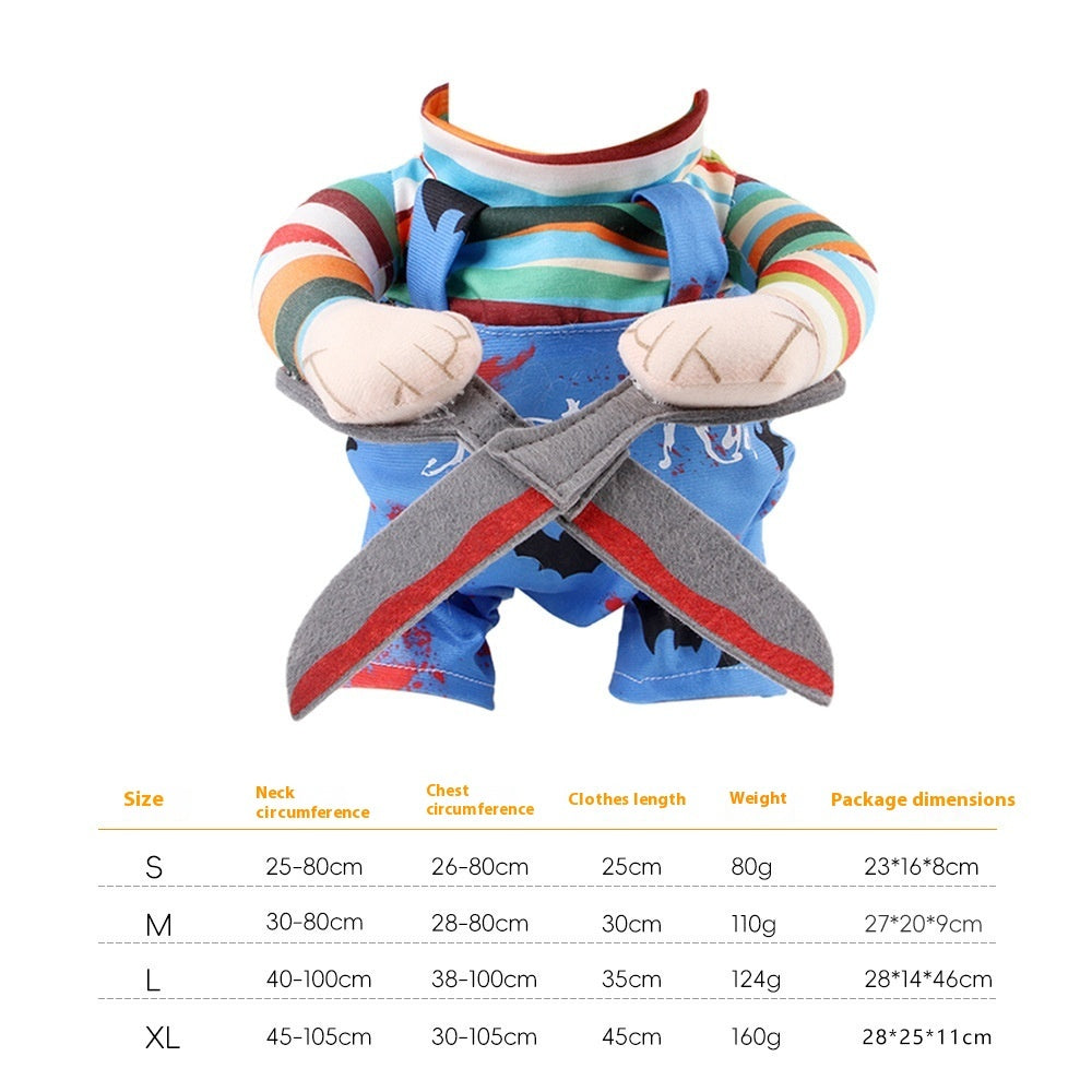 ペット用ハロウィンコスチューム、猫用面白衣装、調節可能なストラップ付き、ハサミ型スーツ、犬用コスプレ、ハロウィン、クリスマス用衣類