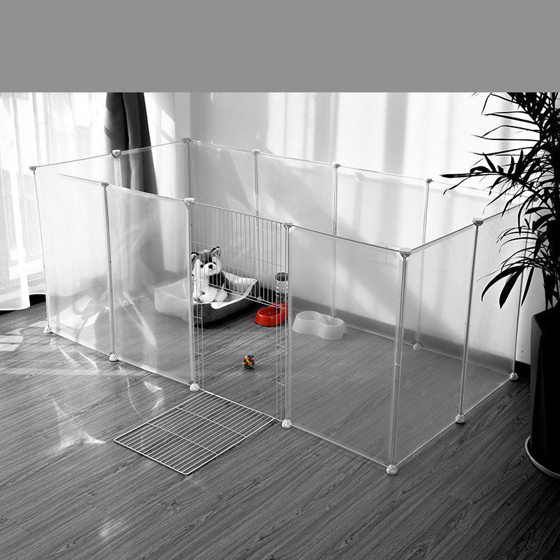 フル透明樹脂製ペットフェンス、屋内犬ケージ、自由組み合わせ猫フェンス