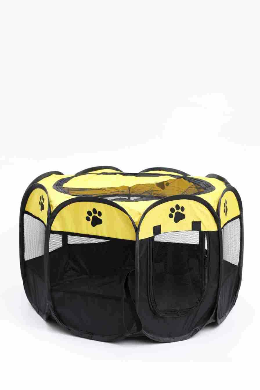 八角形ケージ フェンス ペット用布製テント 簡単収納 猫用ベッド