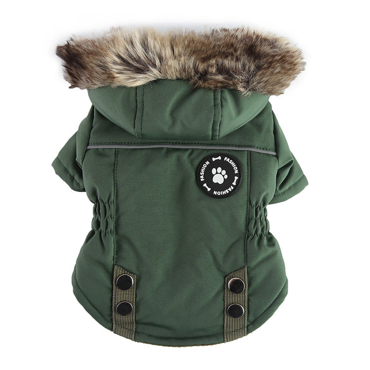 ペット用冬服 綿 犬用ジッパー付ジャケット ペット用品