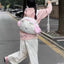 かわいいイヤホン猫バックパック ぬいぐるみ 学生 旅行 万能