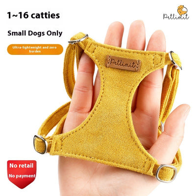 子犬用持ち手つきロープハーネス 犬用散歩ベスト