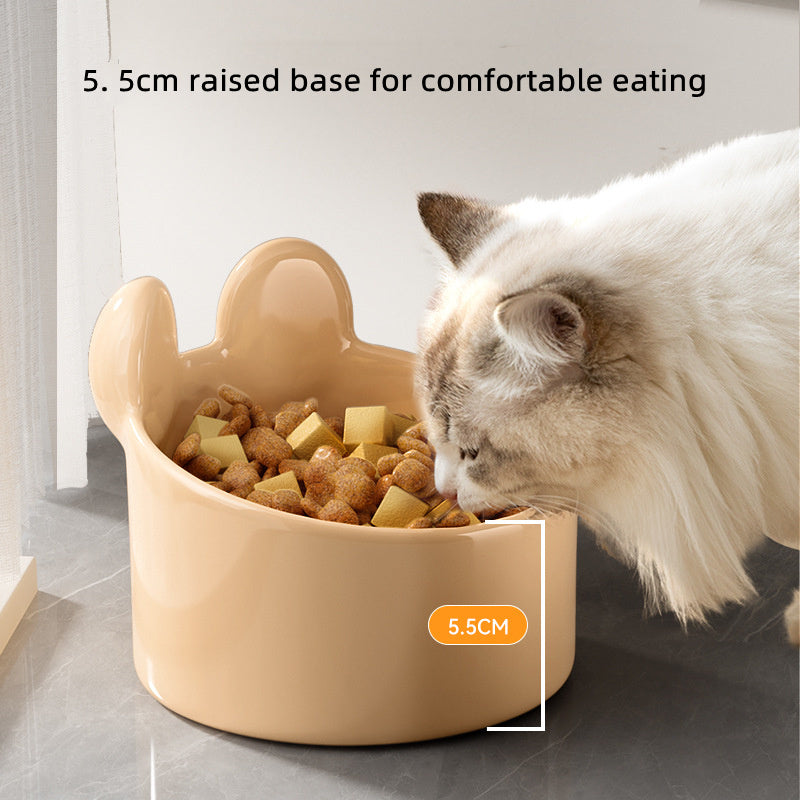 家庭用ペット陶器製ボウル 大口径犬用フード用品 子猫用食器セット 猫用品 犬用ボウル
