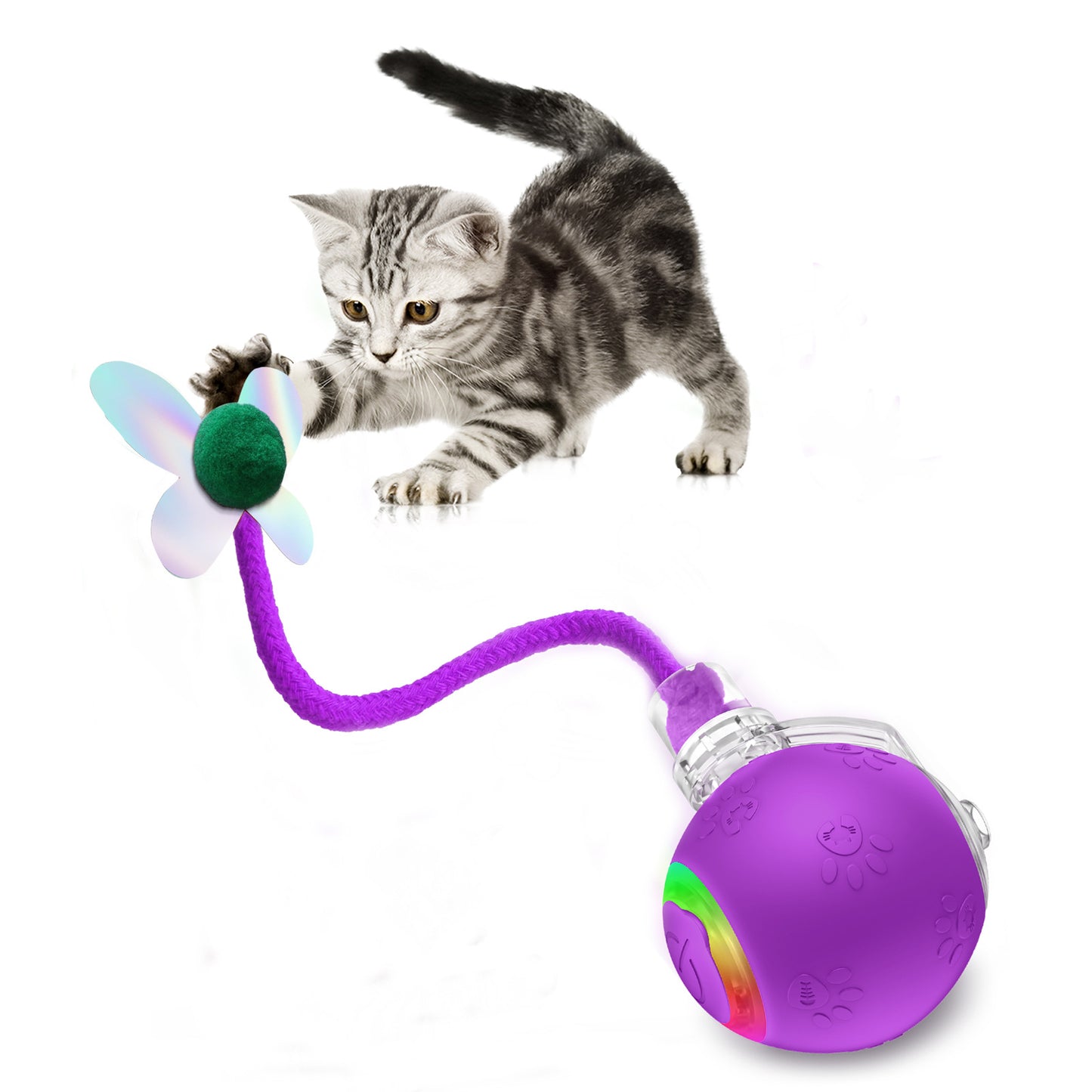 インテリジェント重力式猫用おもちゃボール ストラップ電動ロープ猫じゃらし 猫用おもちゃ