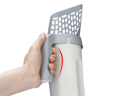 大容量トイレバケツ ポータブル 取り外し可能 洗える一体型猫砂スコップ