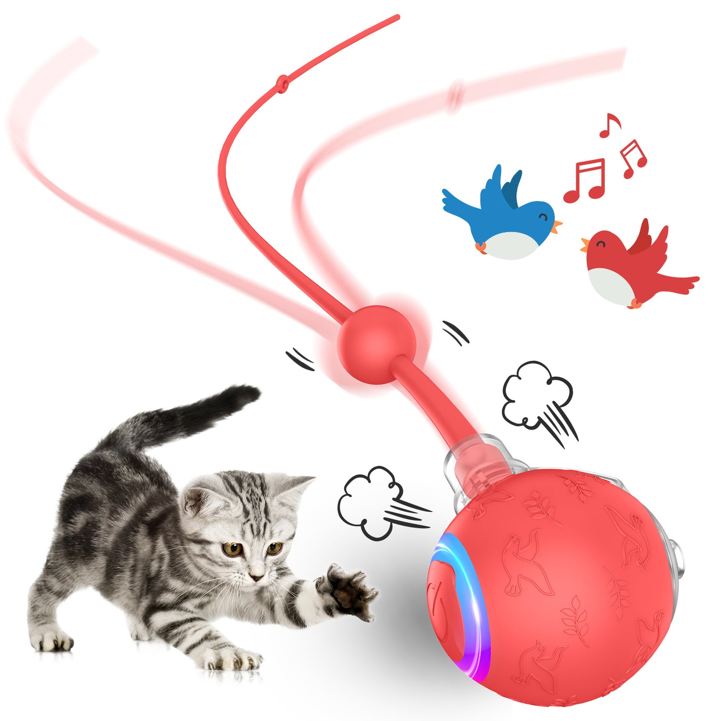 インテリジェント重力式猫用おもちゃボール ストラップ電動ロープ猫じゃらし 猫用おもちゃ