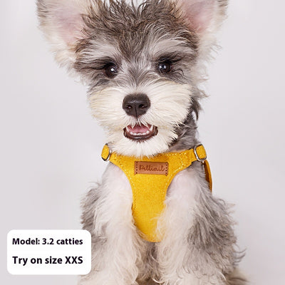 子犬用持ち手つきロープハーネス 犬用散歩ベスト