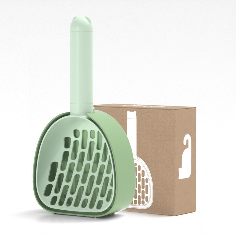 猫用トイレ スコップ プラスチック 猫うんちスコップ スタンド付き ペット清掃用品 猫トイレ用品 耐久性のある猫砂クリーナー ショベル ペット用品