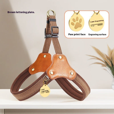 犬用胸当てハーネス 小型犬 ビションフリーゼ用 手持ちロープ付き