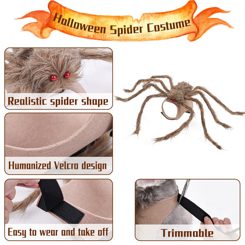 ハロウィーンペット服 クモのペットコスチューム
