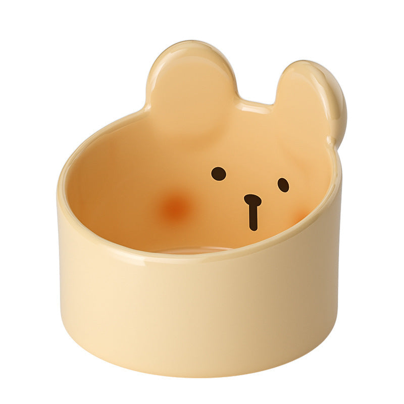 家庭用ペット陶器製ボウル 大口径犬用フード用品 子猫用食器セット 猫用品 犬用ボウル